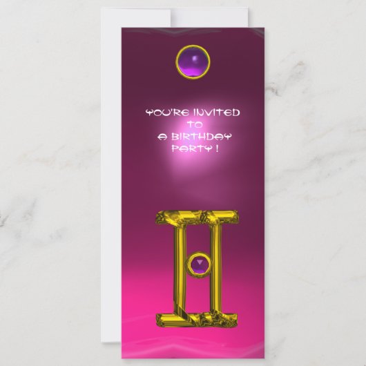 GEMINI ALEXANDRITE, amethyst lichtgeel rood Kaart (Voorkant)