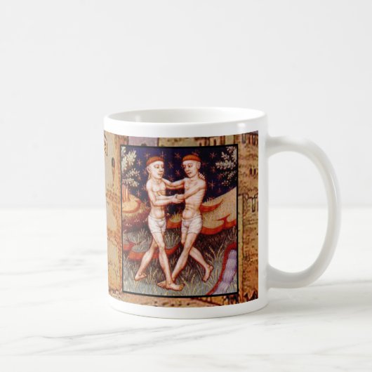Gemini Ancient Zodiac Sign Astrology Coffee Cup Koffiemok (Rechts)
