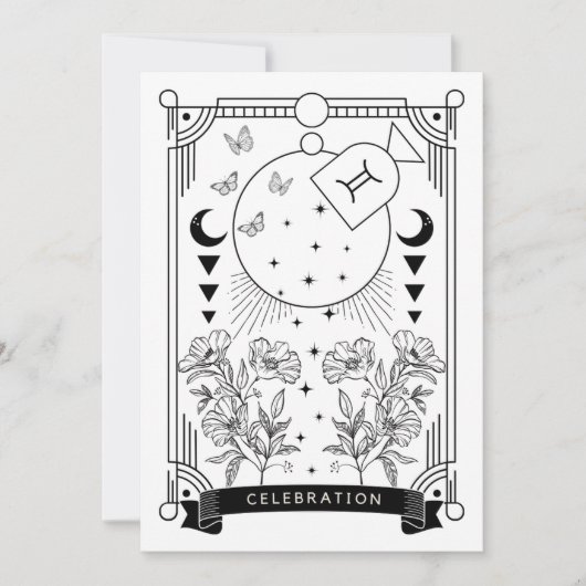 Gemini Anniversaire Invitation (Devant)