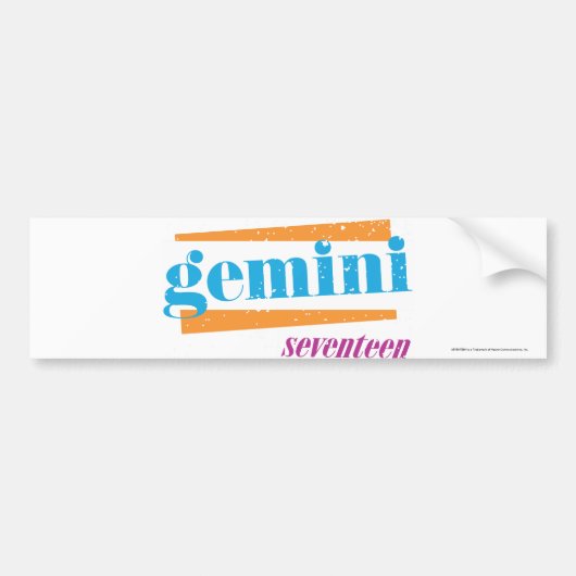 Gemini Aqua Bumpersticker (Voorkant)