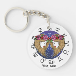 Gemini & Aquarius BFF Keychain Gift