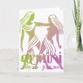 Gemini Astrologie Anniversaire Carte design 1 (Devant)