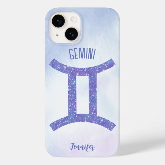 Gemini Astrology Sign Speciaal Paars Case-Mate iPhone Case (Achterkant)