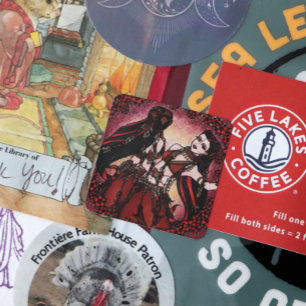 Gemini Bellydancer briefkaarten Vierkante Sticker