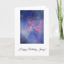 Gemini Birthday Card 