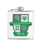 Gemini Birthday Crest™ for May 21-31 Heupfles (Voorkant)