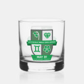 Gemini Birthday Crest™ for May 21-31 Whisky Glas (Achterkant)