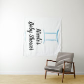 Gemini Blauwe Astrologie Sterrenbeeld Feest Achter Wandkleed (In Situ (horizontaal))