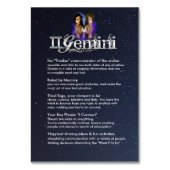 Gemini Centerpiece Tafel Kaart (Achterkant)