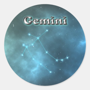 Gemini-constellatie Ronde Sticker