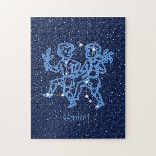 Gemini Constellation and Zodiac Sign with Stars Legpuzzel
