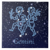 Gemini Constellation and Zodiac Sign with Stars Tegeltje (Voorkant)