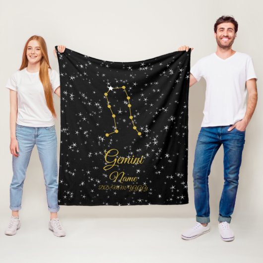Gemini Constellation Fleece Deken (In situ)