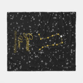 Gemini Constellation Fleece Deken (Voorkant (Horizontaal))