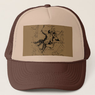 Gemini Constellation Hevelius 1690 Engraving Trucker Pet