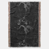 Gemini Constellation Hevelius 1690 on Black Deken (Voorkant Verticaal)