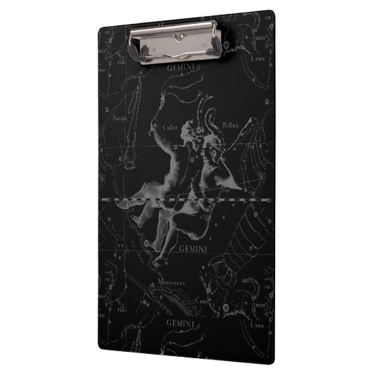 Gemini Constellation Map Engraving by Hevelius Klembord (Links)