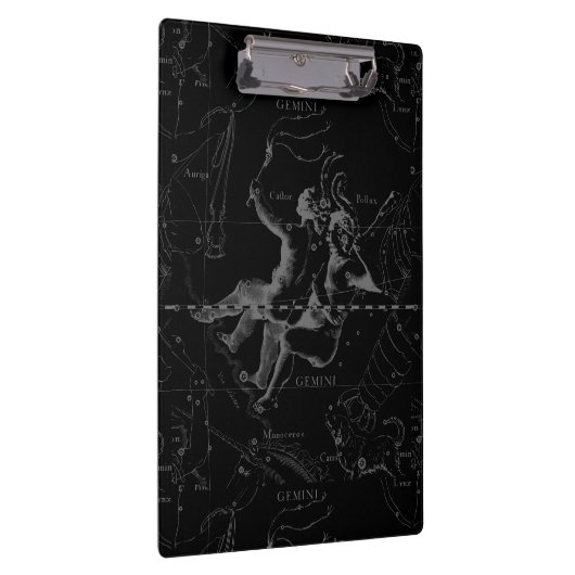 Gemini Constellation Map Engraving by Hevelius Klembord (Rechts)