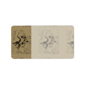 Gemini Constellation Map Hevelius circa 1690 Etiket (Voorkant)