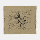 Gemini Constellation Map Hevelius circa 1690 Fleece Deken (Voorkant (Horizontaal))
