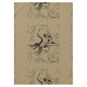 Gemini Constellation Map Hevelius circa 1690 Tafelkleed