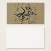 Gemini Constellation Map Hevelius vers 1690 (Devant & derrière)