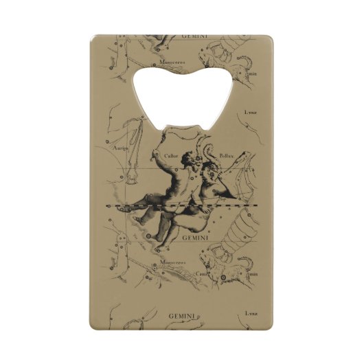 Gemini Constellation Map Hevelius vers 1690 (Dos)