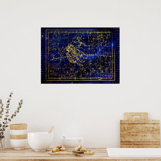 gemini constellation poster (Keuken)