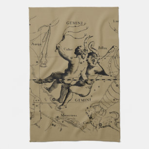 Gemini Constellation Zodiac Hevelius 1690 Theedoek