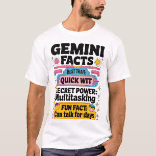 Gemini feiten: snel wit, multitasking en eindeloos t-shirt
