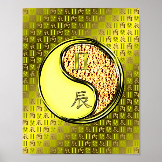 Gemini & Fire Dragon Poster (Voorkant)