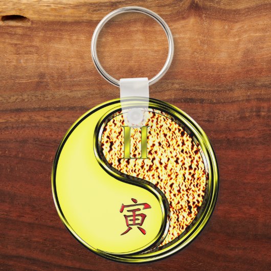 Gemini & Fire Tiger Sleutelhanger (Achterkant)