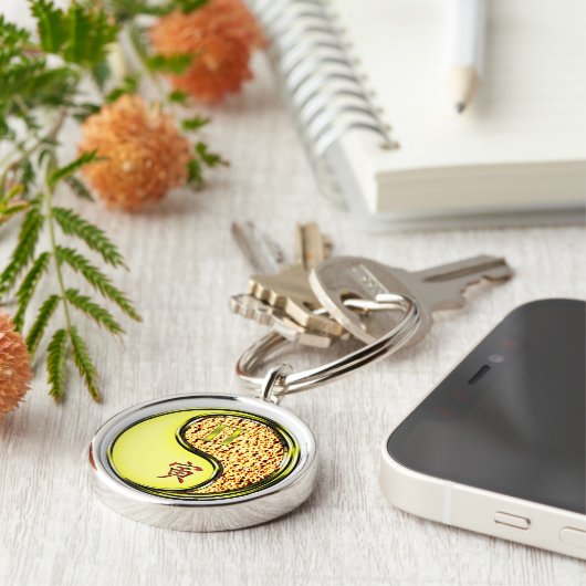 Gemini & Fire Tiger Sleutelhanger (Zijkant)