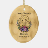 Gemini  Geïnspireerd kerstfeest Keramisch Ornament (Rechts)