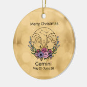 Gemini  Geïnspireerd kerstfeest Keramisch Ornament (Links)
