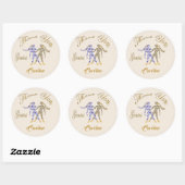 Gemini gouden glitter dank u ronde sticker (Vel)