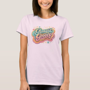 Gemini Groove Retro Zodiac Astrologie T-Shirt