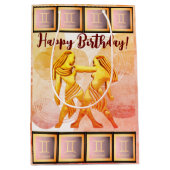 Gemini - Happy Birthday Medium Gift Bag Cadeauzakje (Voorkant)