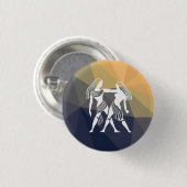 Gemini horoscope-tweelingknop ronde button 3,2 cm (Voorkant /achterkant)