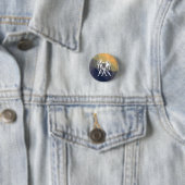 Gemini horoscope-tweelingknop ronde button 3,2 cm (In situ)