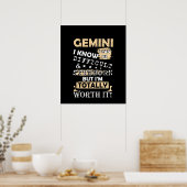Gemini ik weet dat ik moeilijk kan zijn, maar poster (Keuken)