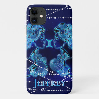 Gemini in Dark Blue II iPhone 11 Hoesje