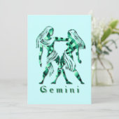 Gemini Invitation Kaart (Staand voorkant)