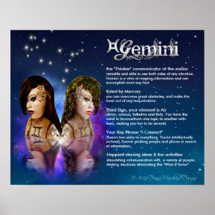 Gemini-kenmerken Poster