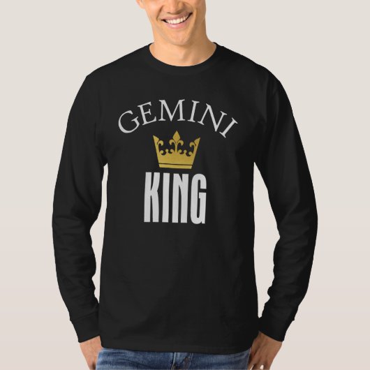 Gemini King Zodiac Sign_1 T-shirt (Voorkant)