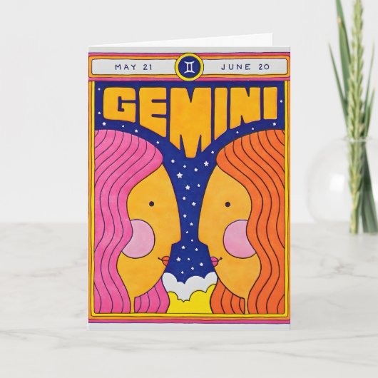 Gemini Letterpress Kaart (Voorkant)