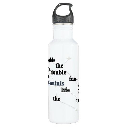 Gemini Leuk & Inspirerend Ontwerp voor Dagelijks G Waterfles (Voorkant)
