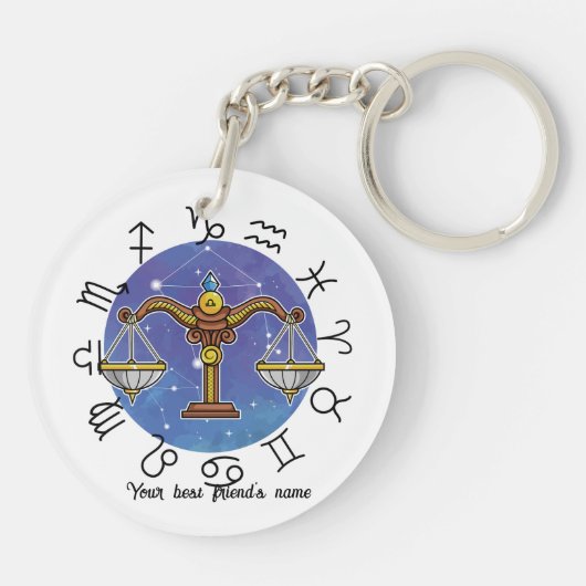 Gemini & Libra Acrylic Keychain (Achterkant)