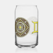 Gemini Mandala Blikvorm Glas (Voorkant)