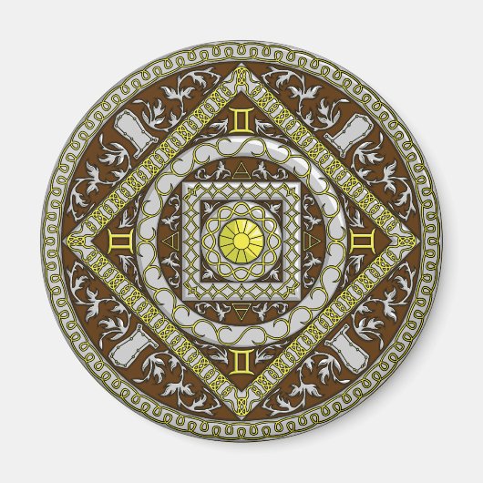 Gemini Mandala Magnet (Devant)